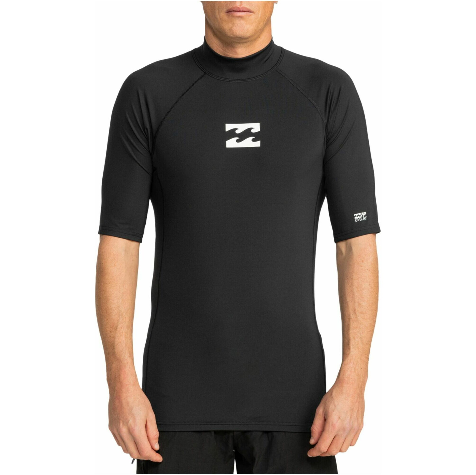 2026 Billabong Mens Waves All Day UV50 Short Sleeve Rash Vest EBYWR00101 - Black